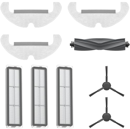 dreame Zubehörset für D10s Plus, enthält 1x Hauptbürste, 2X Seitenbürsten, 3X Filter und 3X Mopptücher - Original und Kompatibel