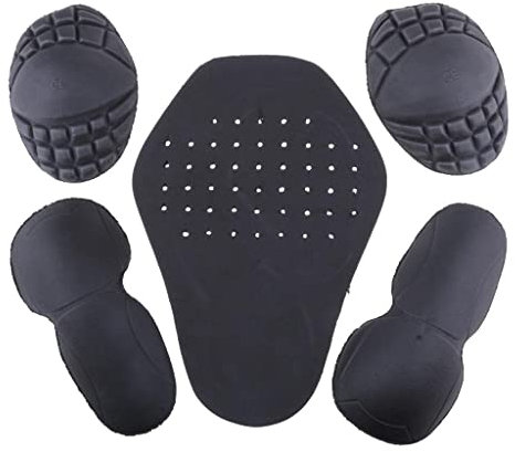 5 Pcs Motorcycle Racing Armour Safe - Shoulder Elbow Back Protection Pad for Riding