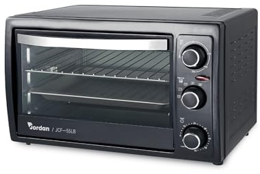 WeGeek, Forno Elettrico 55L, Potenza 2000W, Statico e Ventilato, Timer, Vassoio e Griglia, doppio vetro trasparente, colore Nero, Dimensioni: 34.0x57.0x41.0 cm