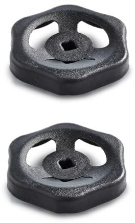 Ganter Normelemente, Blechhandrad, Ventilrad, Ventilgriff, Absperrventil, 2 Stück, GN 227.6-ST-60-V6-SW, Durchmesser 60mm, Vierkant V6