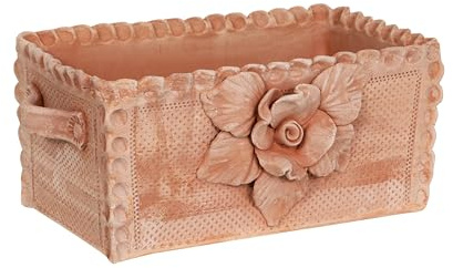 Biscottini Vase décoratif pour intérieur L42 x PR25 x H17 – Grands pots pour intérieur en terre cuite – Décoration maison extérieure – Décorations maison Shabby – Pots pour plantes d'extérieur