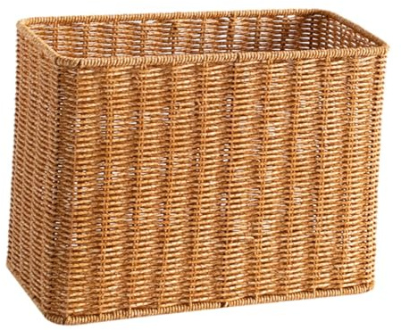 Gralara Cesta organizadora tejida, soporte para esterilla de Yoga, gran capacidad, portátil, cesta para diario, cesta organizadora para oficina, baño