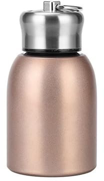 300ml mini Thermobecher Doppellagig Vakuum mit Trageschlaufe, Thermosflaschen 304 Edelstahl, Reisebecher Kompakte Größe, Kann in Ihre Tasche Gesteckt Werden, für Outdoor-Aktivitäten