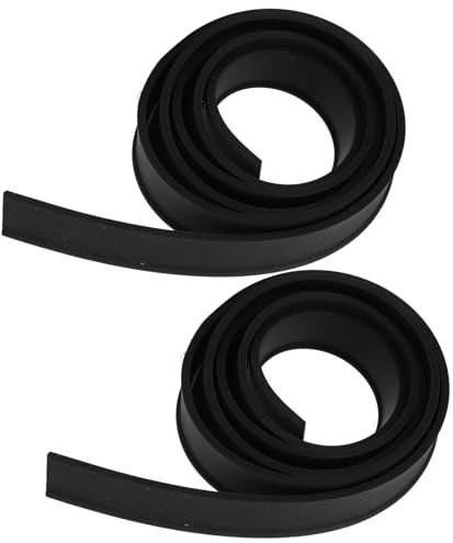 2PCS Replacement Squeegee Rubber Blade Cut To Size Squeege Scrubber Refill for Windows Glass Shower Doors Black