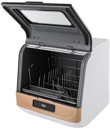 ACROSSPART Mini lave-vaisselle de table, multifonction, portable, avec 3 modes de lavage, petit rinçage, 12 à 20 pièces