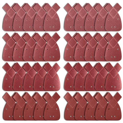 Black Decker Mouse Sanding Discs 40 Pack Palm Sander Sandpaper Mouse Sanding Sheets Assorted Grits 40/60/80/120 Fits Black and Decker Detail Hand Sander