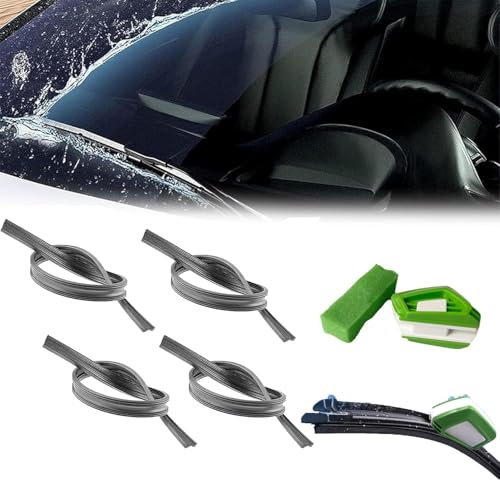 WHLYQF 4 Piezas Gomas de Limpiaparabrisas de Repuesto para MG ZS (SUV/EV), Tiras de Limpiaparabrisas, con Limpiaparabrisas Cortadores