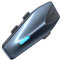 ASMAX Intercomunicador Casco Moto Bluetooth, 8 Motociclistas Mesh Intercom, Control de Voz en Español, FM/Carga Rápida/Cancelación de Ruido/Emparejamiento Universal /IPX7, Individual- S1 Azul