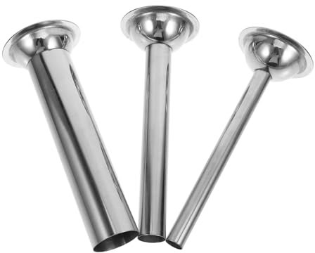 Gatuida 5 Stainless Steel Sausage Stuffer Tubes Set Meat Filling Funnels Sausage Filler Kit for Home