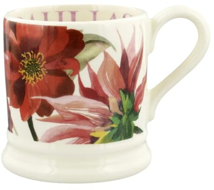 Emma Bridgewater Flowers Red & Pink Dahlia 1/2 Pint Mug