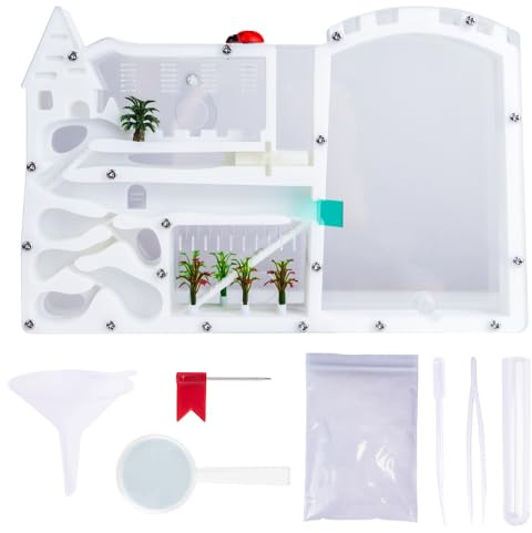 Ant Farming Castle,Ant Colony Observation Kit with White Sand,Study of Ecosystem,Explore The Nature World (Ants Not Included)