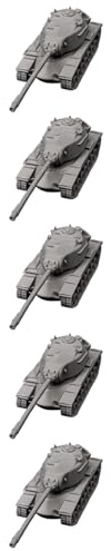5 Pezzi M103A1 Scala 1/144 Carro Armato Pesante Americano DIY In Resina Modello Super Heavy MBT Della Guerra Fredda Per Appassionati Militari