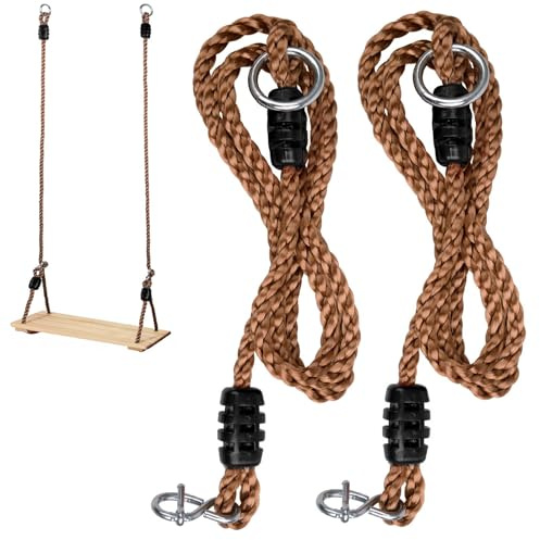 lomdung 2 Stück Schaukelseile, 1,8 M Verlängerungsseil für Schaukel | Schaukelseile Verstellbar, Schaukelseil aus PE, Chnell und Einfach Aufzuhängen, für Schaukeln, Hängematten, Outdoor