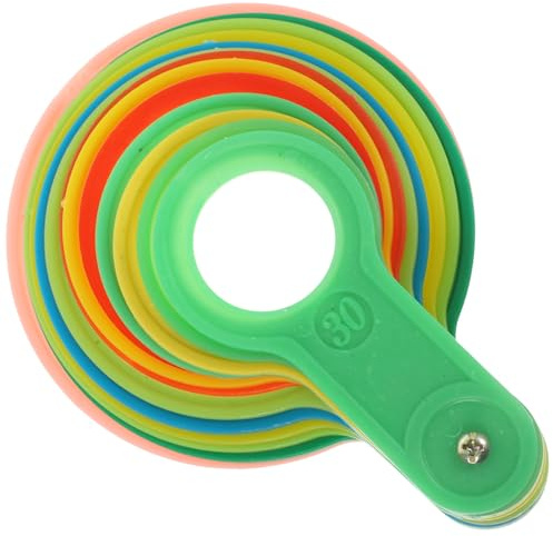 PAMINGONO Anillo de Medición de Diámetro de Fruta de Plástico, Regla Calibradora para Naranjas y Melocotones, Tamaño Mediano (30-90 Mm), Herramienta para Clasificación y Color Aleatorio