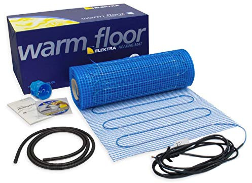 Elektra MD 100W /m² Electric Underfloor Heating Mat Kit with Choice of Thermostat Controller - (5m² with White Programmable Thermostat)