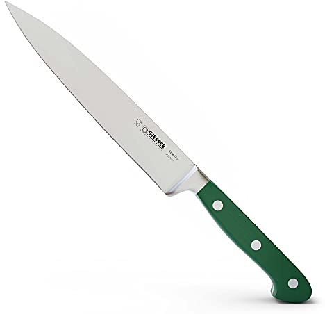 Giesser depuis 1776 - fabriqué en Allemagne - Couteau à filet forgé vert Skyline Green, 18 cm, couteau à filet riveté, inoxydable, passe au lave-vaisselle