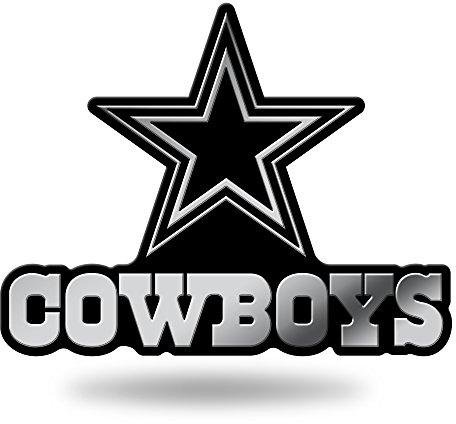Rico Industries NFL Dallas Cowboys Chrome Finished Auto Emblem 3D Sticker, Silver