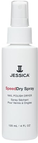 JESSICA Speed Dry Spray Nail Polish Dryer, Nail Polish Quick Dry Spray, Speeds Up Drying Time of Manicures & Pedicures, Protects from Smudges, Scratches, & Wrinkles, 120ml