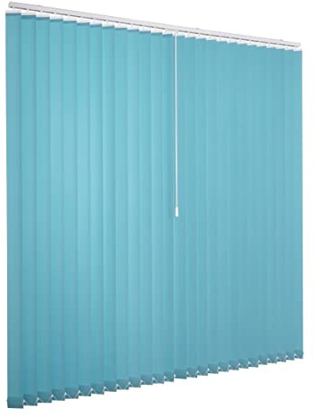 Lamellenvorhang Komplettset Ventanara Vertikaljalousie 89mm inkl. Montagematerial (türkis (tageslicht), B250 x H180 cm)