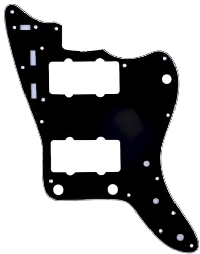 Musiclily Pro 13 Löcher Pickguard Gitarren Schlagbrett 3 lagig Schwarz | für MIJ Fender Japan Jazzmaster E-Gitarre