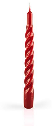 Risthò 3206_28 Candele Laccate Tortiglione, Bordeaux, Diametro 2.2 cm, Altezza 21 cm, 3 pezzi