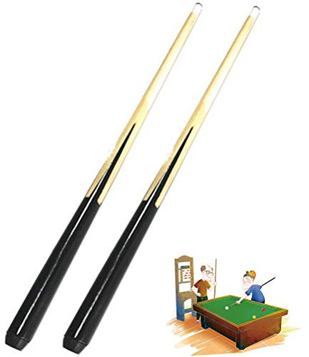 Smosyo Billiard Cue Billard Queue kurzes Billard Queue für Kinder Sehr Schöner Griff 2 Stück Handgemachtes Billard Queue Gelenkschutz Wellenschutz