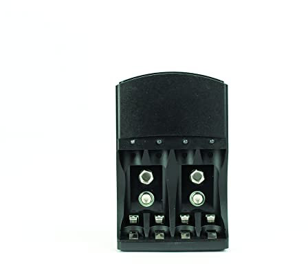 STATUS Battery Charger Black | Universal Battery Charger AA, AAA and 9V | Charges up to 4 Batteries | SBCB1PKB6