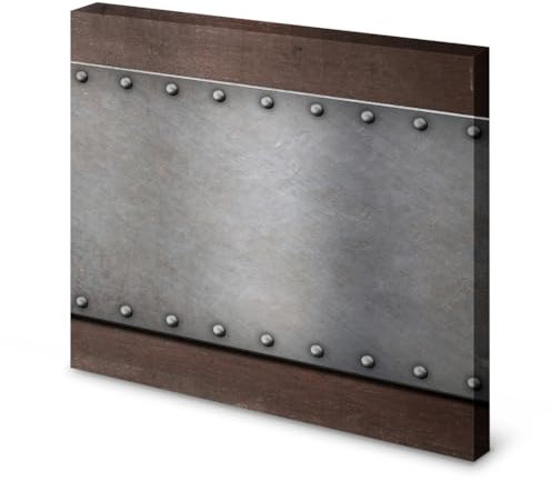 Magnettafel Pinnwand Bild Rost Metall Nieten gekantet Größe 60 x 60 cm