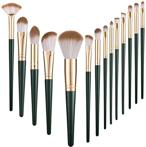 MELLIEX 14 Pièces Pinceaux Maquillages Professionnel Set de Pinceaux Maquillage Cosmétique Pinceaux Kit pour Ombre à Paupières