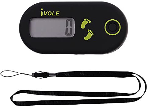 HIQE-FL Contapassi Accurato, Pedometro Sportivo Portatile, Pedometro 3D Per Camminare, Mini Contapassi Elettronico