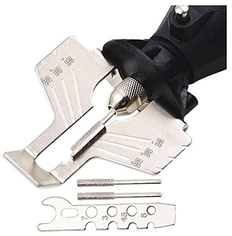 feedal Saw Sharpening Kit Rotary Power Drill Hand Sharpener Set Lawn Mower & Garden Tool Attachment Compatible with Most Rotary Tool Bit