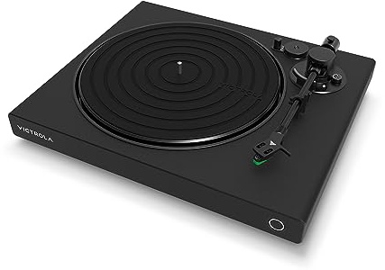 Victrola Stream Onyx – Platine Vinyle 2 Vitesses avec Wi-FI, Bluetooth, Sonos, UPnP, Roon Ready, Cellule MM Haut de Gamme et Bras en Aluminium (Vert)