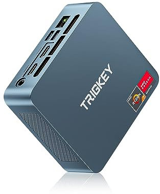 TRIGKEY Mini PC Ryzen 5 AMD R5 5500U 6C/12T 16G DDR4 500G M.2 NVME SSD S5 Mini Computer, HDMI+DP+Type-C，2.5G LAN, 4K@60Hz UHD Graphics, Wi-FI 6, BT 5.2, USB 3.2 * 3，USB 2.0 * 1