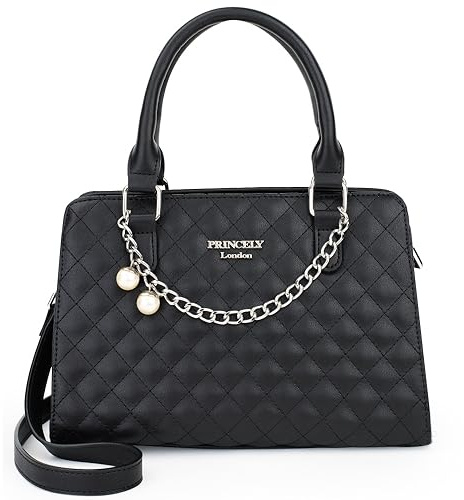Princely London Handtasche Clara - Elegante Handtasche & Umhängetasche Damen - Ideale Crossbody Bag mit Reißverschluss & Innenfächern