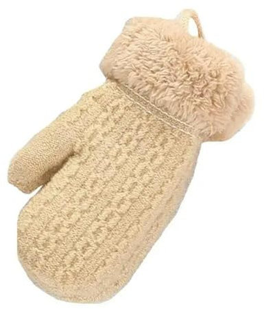 KATIAK Kind Handschuhe 1-4Y Jungen Mädchen Winter Strickhandschuhe-Beige