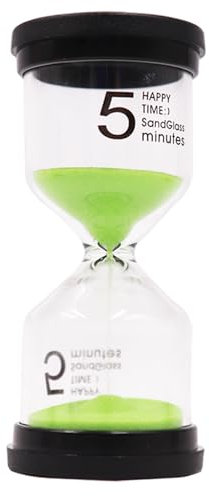 FOYOTO Sanduhr für Kinder, 5 Minuten Mini-Sanduhr, buntes Sandglas für Klassenzimmer, Spiele, Küchendekoration