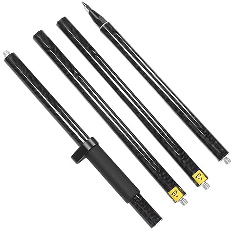 2 Meter 4 Abschnitte Vermessungsstab RTK GPS Kohlefaser-Vermessungsprismenstab Aluminiumlegierung Kohlefaser Stabile Struktur Wasserwaage 0 Mm Konstante für Totalstation