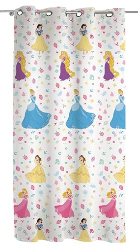 Princess, Tenda a Velo Con Anelli, Tenda Cameretta, Tenda per Interni, 140x290, Disney Principesse, Prodotto Ufficiale, (Pannello Singolo)