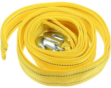 ASAKKURA 1stück Auto-anhängerseil Praktisches Strapazierfähiges Nylon-Seil Mit Doppelter Dicke Für Sicheres Abschleppen Gelb