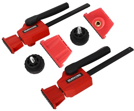 TIKATARER Bench Dog Clamps, 2Pcs Woodworking Clamps, Adjustable Desktop Bar Tool, Red