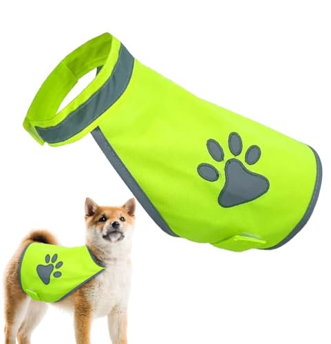 Sicherheitsweste für Hunde, reflektierender Hundemantel, Warnweste für Hunde, Sicherheitsweste für Haustiere, Haustier-Sicherheitsweste, Hundepfoten-Design, schützt Ihren Welpen bei Abenteuern, Jagd