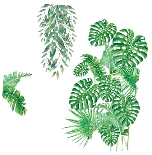 DOITOOL 1juego Adhesivos Decorativos De Verdes De Pvc Autoadhesivo y Removible Para Decorar Paredes Dormitorios Salones y Escuelas