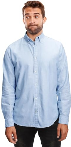 Vasego Regular Fit Long Sleeve Button Down Collar Oxford Shirt for Men | Comfortable and Breathable Light Stretch Casual Stylish Cotton Shirt for Everyday Wear