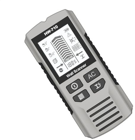 Handheld Metal Detector Wand - Portable Lcd Display and Audio Metal Detector | Multifunctional Stud Finder Tool | High-Sensitivity Security Scanner for Concrete, Construction