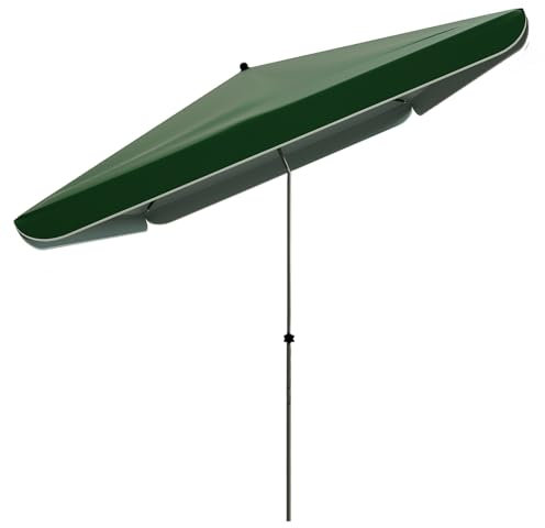 WATAOW 220 Cm X 180 Cm Parasol De Marché Rectangulaire Inclinable Et Réglable en Hauteur pour Piscine Jardin Terrasse Patio Plage(Green)