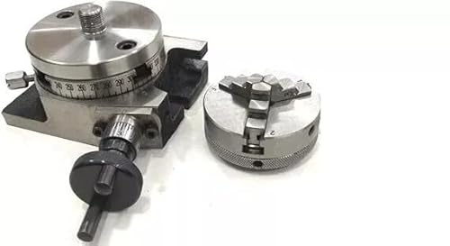 Amz405 Drehtisch mit 3 Backen, 50 mm, selbstzentrierendes Bohrfutter, 14 x 1 und Rückplatte, T-Nut, 7,6 cm