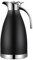 perfk Caraffa Termica per caffè in Acciaio Inossidabile, brocca isolata da 2 Litri, Resistente alle Alte Temperature, con Coperchio per tè, Acqua e caffè, Nero