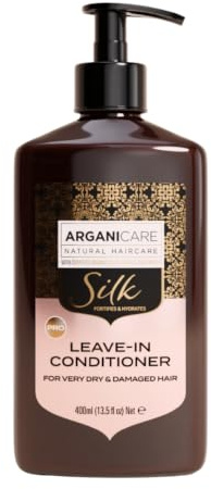 Soin sans rinçage Protéine de Soie & Huile d’Argan – Ultra-hydratant pour cheveux secs et abîmés, facilite le démêlage et le coiffage, souplesse & brillance, 400 ml
