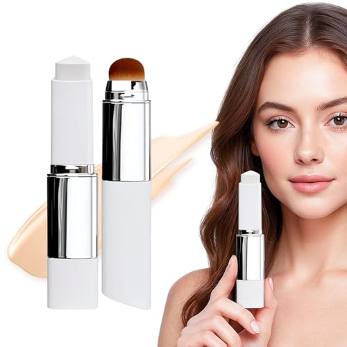Color Changing Foundation Stick mit Bürste, 2 In 1 Foundation Stick Make Up Fundamente Körper Wasserfest, Abdeckstift Gesicht Effektiv Bedecken Dunkle Ringe für Beine, Arme Und Körper (Natural)