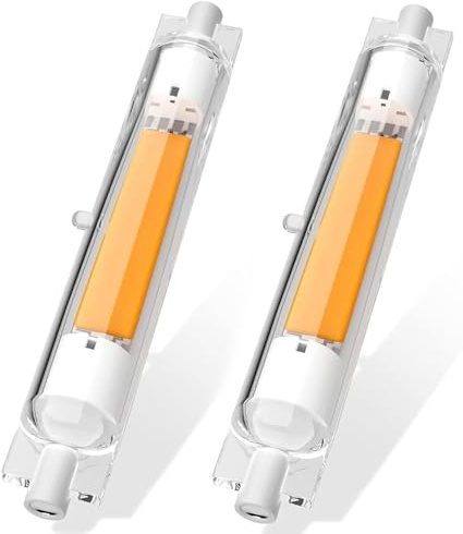 ACAATVE R7s-Led 118 mm 25W 26W 28W 30W Dimmbar Ersatz 250W 260W 280W 300W Halogen | Warmweiß 3000K 3000LM, Kein Flackern, 360-Grad-Licht für Stehlampe Deckenfluter Wandleuchte Haustürlampe, 2 Stück